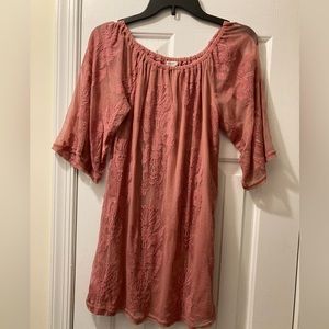 Size Small rose colored lace dress.